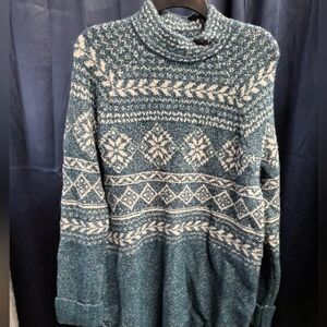 Style & Co. Blue and White Knit Sweater